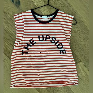The Upside womens striped muscle top